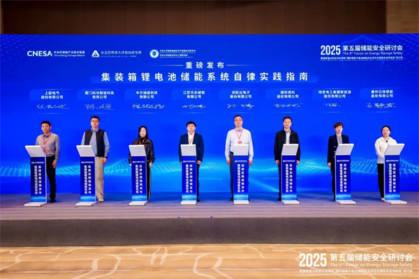 儲能行業《自律實踐指南》重磅發布!行業首部儲能系統安全底線自律實踐規范